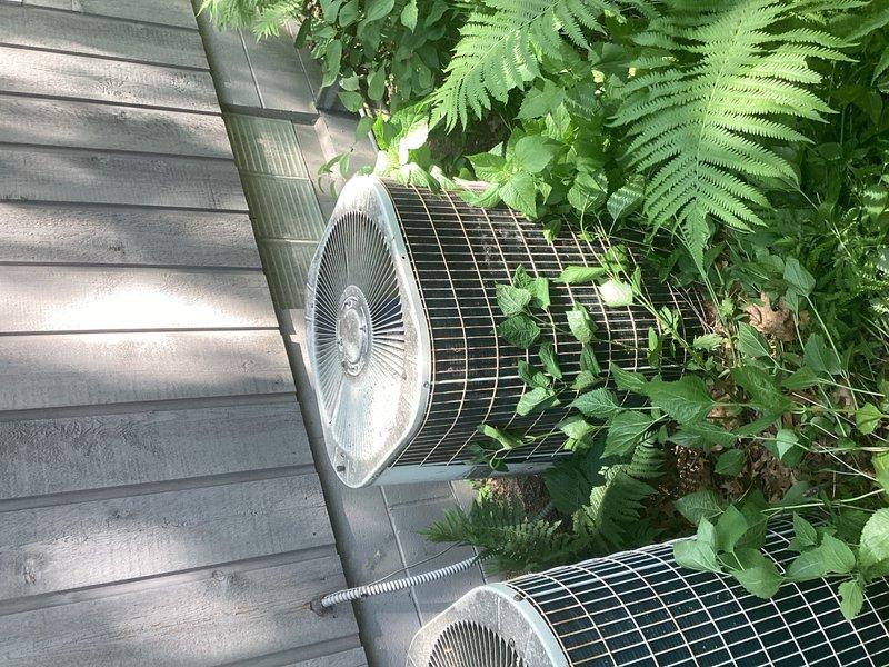 Responded to no cooling complaint on residential air conditioning system. Upon arrival, performed diagnostic evaluation of outdoor condenser unit. System inspection revealed complete loss of refrigerant charge, indicating flat system with no measurable refrigerant pressure. Due to the extent of refrigerant loss and age-related wear visible on equipment, prepared replacement estimate for customer consideration.