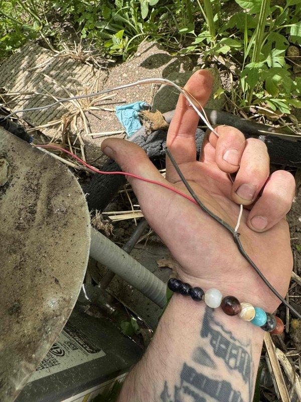 Responded to no cooling call with outdoor unit not operating. Upon inspection, discovered broken low voltage wires to contactor preventing unit from energizing. Repaired and rewired low voltage connections at condenser unit to restore proper electrical communication between thermostat and contactor. Verified system operation and checked refrigerant charge levels to ensure proper cooling performance.