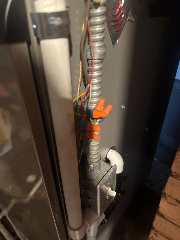 # HVAC Service Report

Responded to no cooling call and discovered air conditioning system was improperly wired during previous furnace installation. Corrected all electrical connections between thermostat, furnace, and condenser unit to restore proper system communication and operation. Performed condenser coil cleaning to remove accumulated debris and organic buildup, then tested complete system operation to verify proper cooling function.