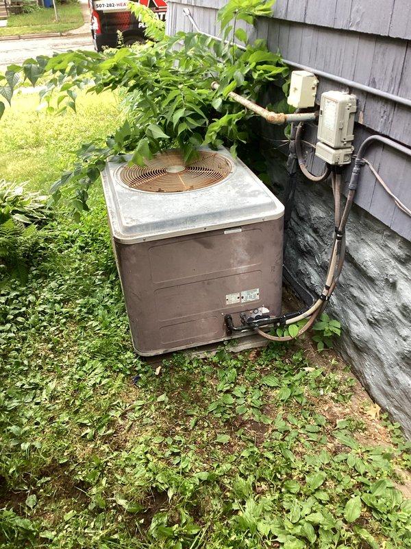 Responded to no cooling complaint on residential air conditioning system. Upon arrival, found thermostat improperly wired, preventing system operation and indoor fan from running. Corrected thermostat wiring connections at terminal block, restoring proper communication between thermostat and outdoor condensing unit. Verified system operation and confirmed cooling function restored.
