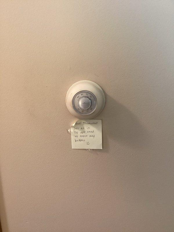 Responded to service call and swapped thermostat locations between upstairs and downstairs units per customer request. Successfully relocated both thermostats to their new positions and verified proper operation of both units.