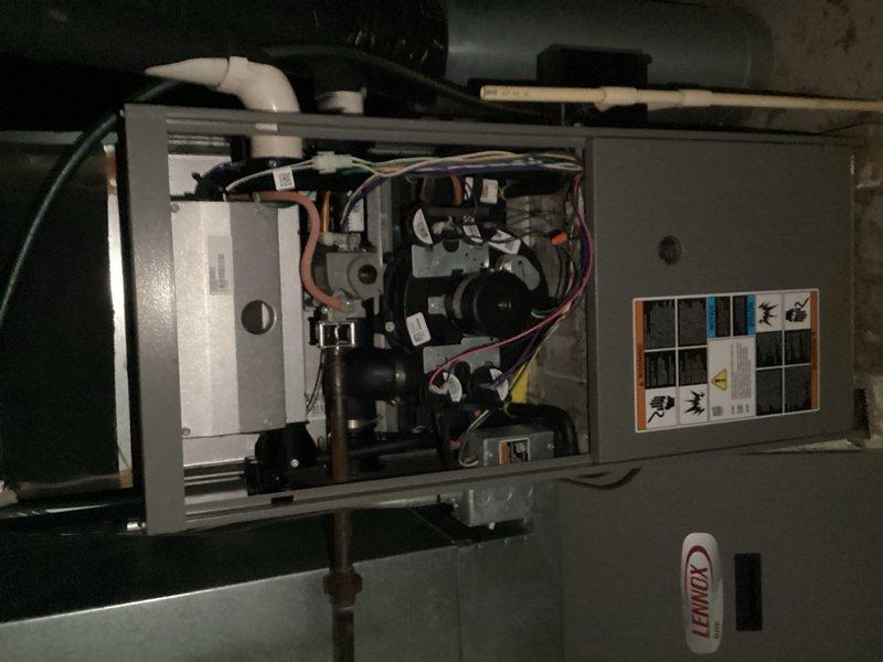 Completed scheduled furnace tune-up on Lennox gas heating system. Performed comprehensive inspection of blower motor assembly, gas valve, electrical connections, and all internal components. All systems tested and operating within normal parameters with no deficiencies found.