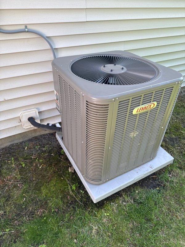 Responded to no cooling complaint and found frozen evaporator coil caused by severely restricted airflow from dirty furnace filter. Replaced filter, thawed coil using furnace heat at customer's request due to downflow configuration, and verified system pressures and proper operation after defrost cycle completed.