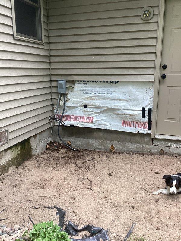 Arrived on-site to assess outdoor air conditioning condenser unit requiring reconnection to existing copper refrigerant lines. Unit had been previously disconnected and required repositioning to properly align with copper piping connections at the building exterior. Provided estimate for complete reconnection service including repositioning of condenser unit and proper hookup of refrigerant lines to restore system operation.