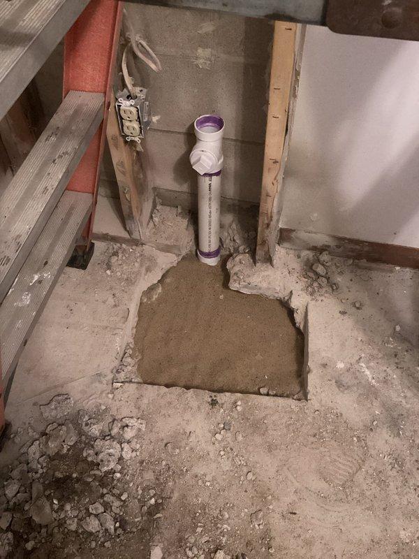 Returned to property to replace kitchen waste line as scheduled. Removed damaged PVC drain piping and installed new waste line with proper fittings and connections. Addressed active leak in kitchen drain system by cutting into floor and wall to access compromised plumbing. Replaced deteriorated sections of pipe, ensuring proper slope and secure connections to eliminate leakage. Tested system for proper drainage and verified repair resolved all leak issues.