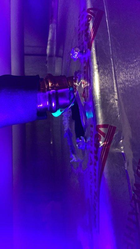 Performed comprehensive leak search on air conditioning system. Identified refrigerant leak at suction line press fitting. Coordinated with installation team to schedule repair of defective fitting.
