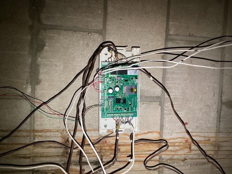 Responded to no cooling call on system with zone control. Upon arrival, diagnosed communication failure between air conditioning unit and zone control board. Zone control panel mounted on basement wall showed no communication with HVAC system, preventing proper operation. Ordered replacement zone control module to restore system functionality.