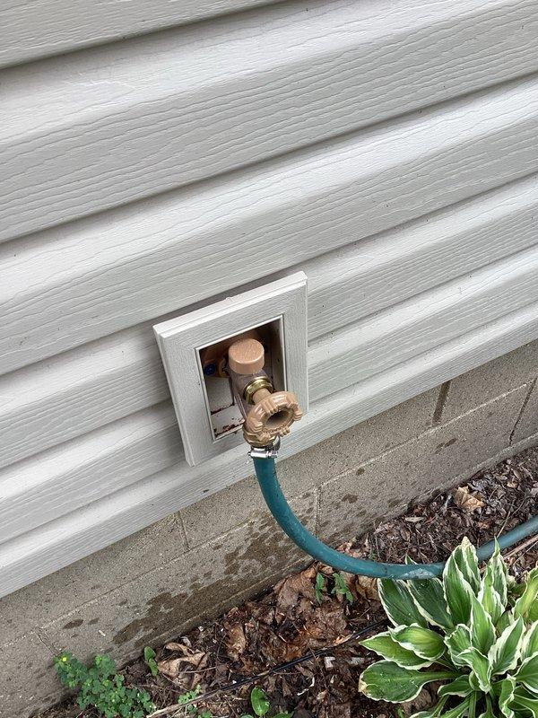Responded to service call for leaking outdoor hose bib. Upon inspection, identified failed stem assembly as source of leak. Successfully replaced stem assembly in exterior wall-mounted spigot, restoring proper function and eliminating water loss. Verified repair with pressure test to ensure complete seal and proper operation.