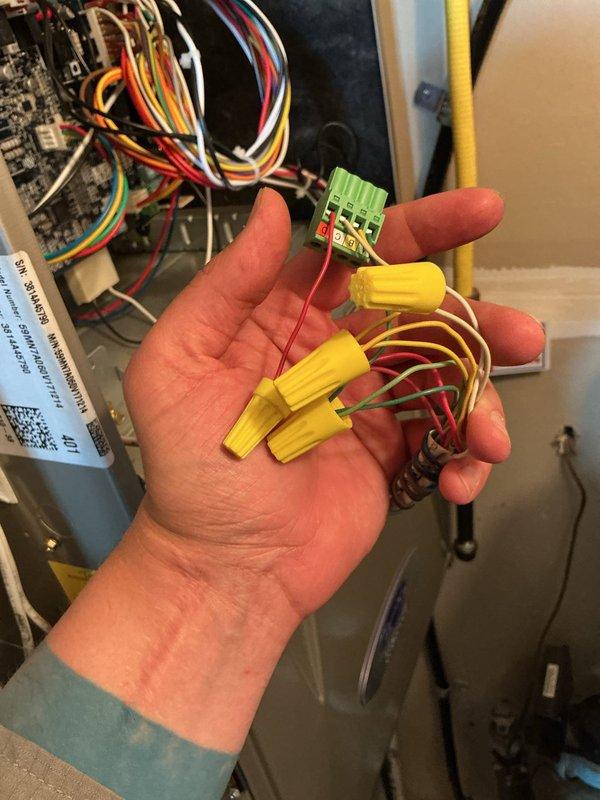 Arrived on-site and performed a free estimate for thermostat replacement. Assessed existing thermostat wiring and connections, documented current system configuration including wire terminals and control board setup. Provided detailed quote for new thermostat installation with unit to be supplied by our company.