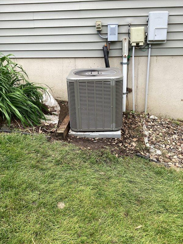 Responded to no cooling complaint on 8-year-old air conditioning system that ceased operation the previous evening. Diagnosed failed dual run capacitor as root cause of system failure. Removed defective capacitor and installed replacement unit, restoring full cooling operation to the system.