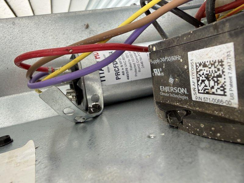 Responded to no cooling complaint where system was unable to maintain desired temperature setpoint. Upon arrival, diagnosed failed capacitor as root cause of cooling deficiency. Removed defective capacitor and installed replacement unit, restoring system to proper operation.
