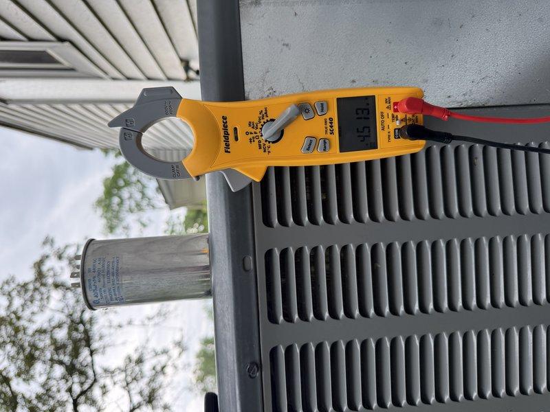 Responded to no cooling complaint where system was unable to maintain desired temperature setpoint. Upon arrival, diagnosed failed capacitor as root cause of cooling deficiency. Removed defective capacitor and installed replacement unit, restoring system to proper operation.
