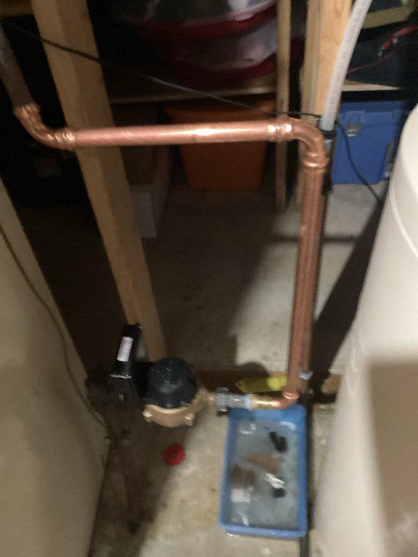 Responded to emergency call for multiple pinhole leaks on the main copper water line entering the residence. Upon arrival, found that the homeowner had temporarily patched the leaks with silicone tape but required a permanent repair solution. Located the pinhole leaks on the copper water main immediately after the meter.

Shut off the main water supply and relieved system pressure. Cut out the compromised section of copper pipe and damaged fittings. Installed new copper pipe and fittings to replace the deteriorated section, ensuring proper measurements and secure connections. Soldered all joints to manufacturer specifications.

Restored water service to the home and conducted thorough pressure testing. Verified all connections were leak-free and system operated correctly. All plumbing fixtures throughout the residence functioned properly with restored water pressure and no leaks detected at the repair site.