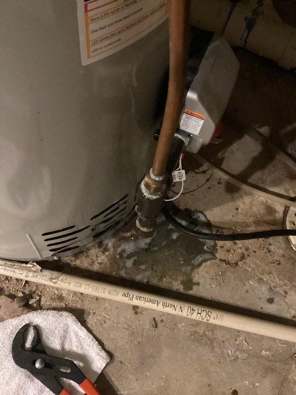 Responded to emergency service callback for persistent gas odor following previous repair attempts. Upon arrival, located source of leak at water heater gas supply connection. Inspected flare nut fitting on copper gas line and found connection had loosened. Tightened flare nut to proper torque specification and performed leak detection test to verify repair. No gas odor detected after correction, system returned to safe operating condition.