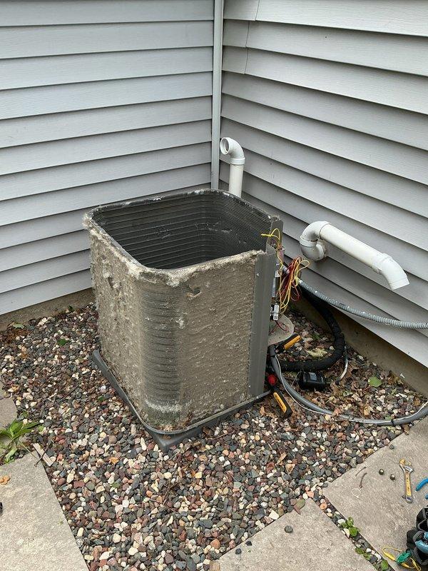 Responded to service call for continuously running AC fan. Upon arrival, diagnosed fan control issue and determined system required preventive maintenance. Performed complete PMA service including inspection of condenser unit, capacitor testing, and electrical connections verification. Replaced capacitor showing signs of wear, cleaned heavily soiled condenser coils and exterior cabinet, checked refrigerant lines and insulation integrity, and verified proper system cycling. Unit restored to normal operation with fan responding correctly to thermostat commands.