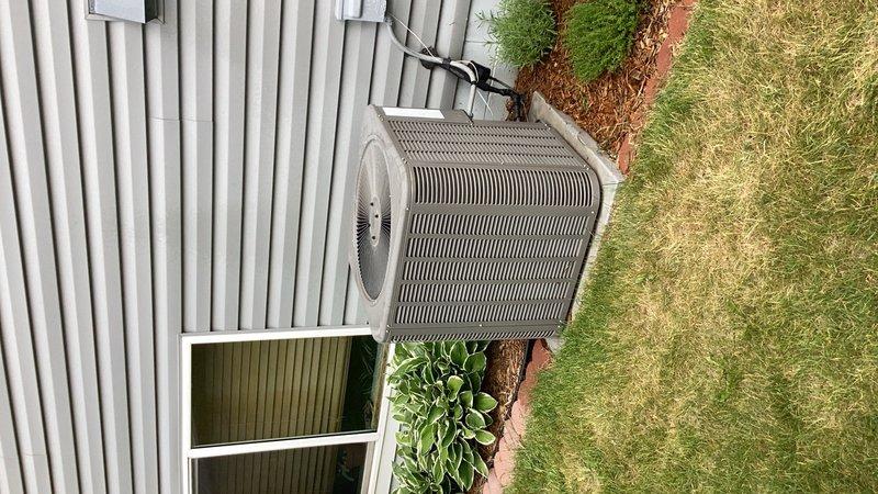 Completed comprehensive AC tune-up on residential outdoor condensing unit. Performed standard preventive maintenance procedures including inspection of electrical connections, refrigerant lines, condenser coil condition, and overall unit operation to ensure optimal system performance for the cooling season.