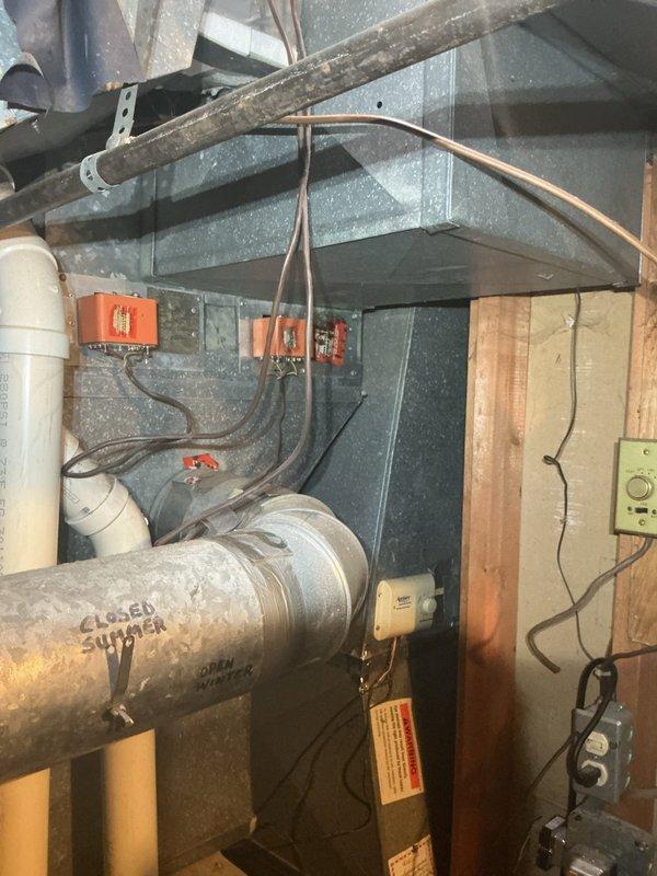 Completed installation of multi-zone HVAC damper control system in residential property. Installed zone control panel with automatic humidity management capabilities, wired multiple zone dampers throughout ductwork system, and integrated electrical controls to existing HVAC infrastructure. System tested and operational with all zones responding properly to thermostat commands.