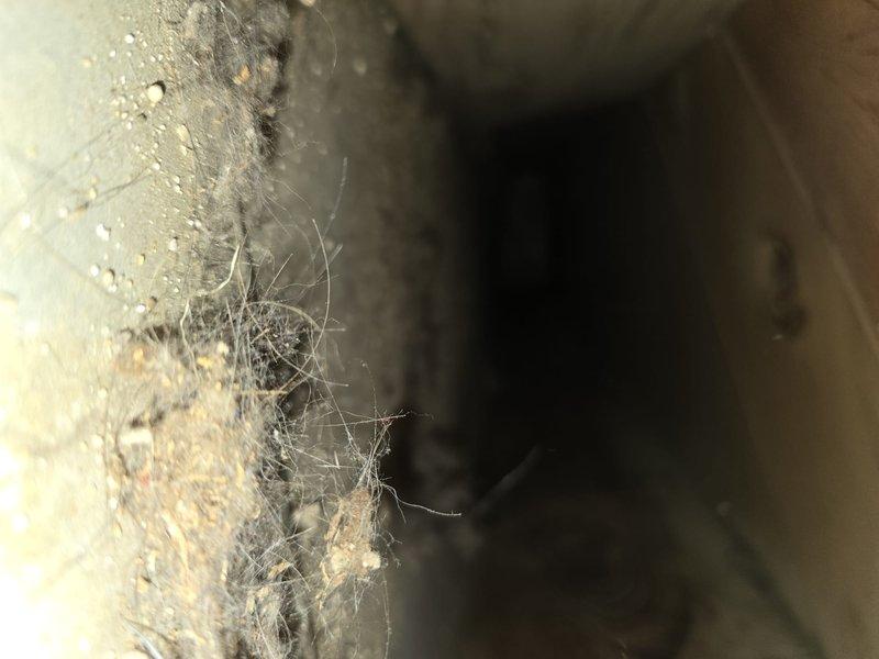 Performed comprehensive duct cleaning service to remove accumulated dust, debris, and fibrous buildup from HVAC ductwork system. Thoroughly cleaned interior duct surfaces and all vents, addressing significant contamination including cobweb-like material and particulate matter that had collected along interior walls and edges. System restored to proper operating condition with improved airflow and indoor air quality.