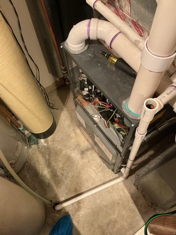 Completed one-time air handler tune-up and inspection to investigate reported rust in furnace. Performed standard maintenance procedures including inspection of blower motor assembly, electrical connections, and internal components. All systems found to be operating within normal parameters with no significant issues identified requiring immediate attention.