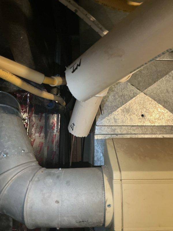 Responded to no heat call on furnace unable to maintain temperature above 70°F despite thermostat set to 75°F. Upon inspection, discovered incomplete installation with exhaust venting never connected and gas supply shut off at valve. Unit was non-operational due to these critical installation deficiencies. Documented conditions with photographs showing disconnected exhaust piping and closed gas shut-off valve. Installation crew scheduled to return to complete proper venting connection and restore gas service to bring system into full operational status.