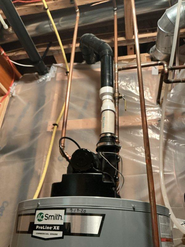 Responded to 6-1 error code on 50-gallon A.O. Smith ProLine XE power vent water heater. Diagnosed failed hot surface igniter preventing proper ignition sequence. Removed defective igniter assembly and installed manufacturer-approved replacement part. Tested gas control valve operation, verified proper venting through PVC exhaust system, and confirmed all electrical connections secure. Cycled unit through multiple heating cycles to ensure reliable ignition and proper burner operation. Water heater restored to full functionality with no error codes present upon completion.