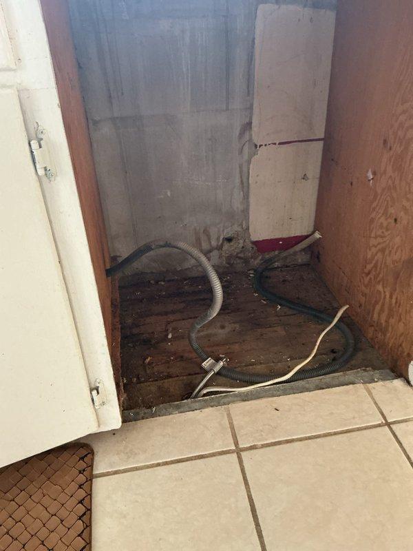 Installed three new electrical outlets to accommodate appliances at the property: cut in outlet under kitchen sink for dishwasher connection using existing wire, added dedicated outlet in basement for freezer, and installed outlet in garage for refrigerator. All installations completed to code with proper circuit connections and testing verified.