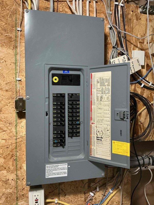 Responded to electrical safety concern regarding unbonded CSST gas line. Installed proper bonding and grounding device to CSST system per code requirements. Ran ground wire from CSST to existing grounding electrode to ensure proper electrical protection. Verified all connections secure and compliant with current electrical standards for gas line bonding.