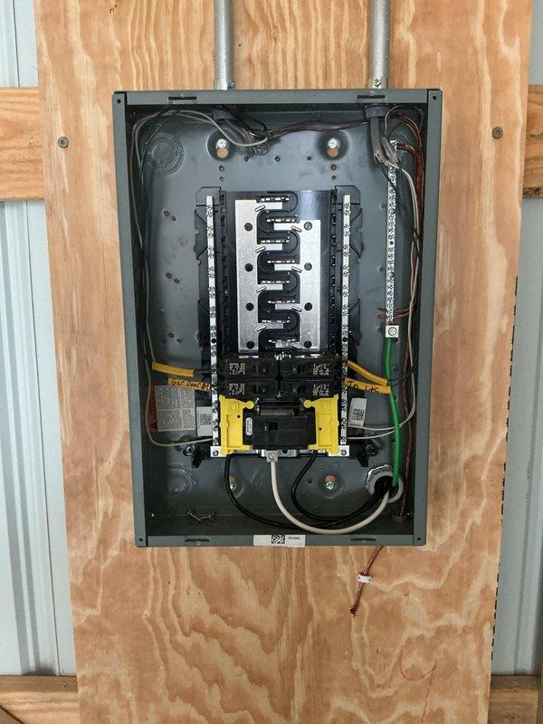Responded to inspection correction requiring continuous white grounded conductor for number 6 wire in electrical panel. Pulled and installed new continuous white grounded wire to meet code requirements, replacing previous non-compliant wiring configuration.
