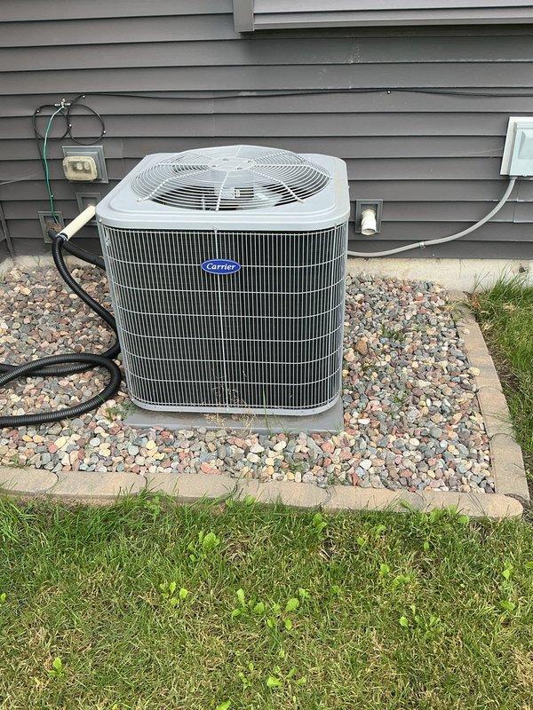 Completed comprehensive HVAC maintenance service on both heating and cooling systems as part of a BOGO furnace and air conditioning special. Performed full maintenance inspection and servicing on the Maytag furnace unit and Carrier outdoor condensing unit, verifying proper operation of all components, electrical connections, and system efficiency. All equipment found to be functioning within normal parameters with no immediate repairs required.