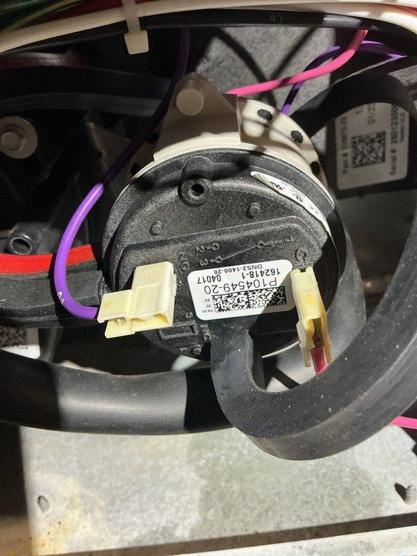 Replaced defective pressure switch under warranty on furnace system. Performed carbon monoxide testing to verify safe operation and inspected exhaust and intake venting to ensure proper airflow with no obstructions present.