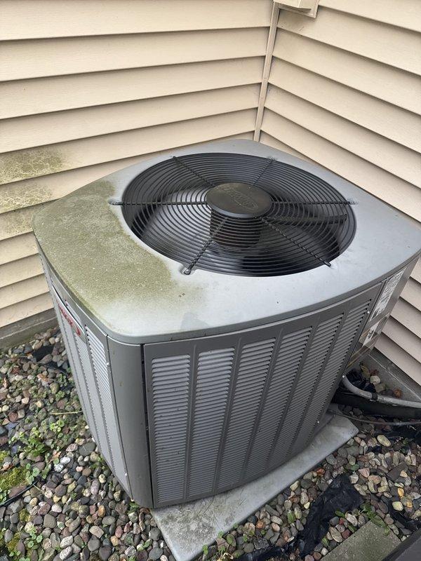 Responded to no cooling call on Lennox air conditioning system. Upon inspection, diagnosed weak capacitor and confirmed system low on refrigerant charge. Provided customer with estimates for capacitor replacement and refrigerant leak search with repair to restore proper system operation.