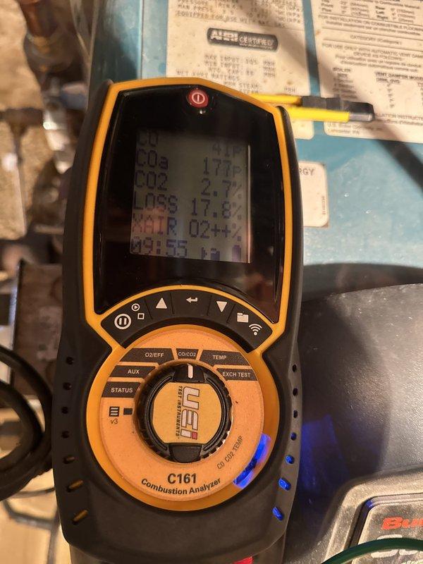 Responded to service call for boiler experiencing combustion issues and loud banging sounds during ignition. Diagnosed clogged orifice causing gas buildup and delayed ignition, resulting in the banging noise. Cleaned clogged orifice, performed complete system maintenance including combustion analysis testing, and verified proper operation. Unit is now functioning correctly and prepared for winter heating season.
