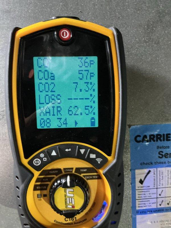 Responded to service call for aging furnace with loud operation and burning odor. Upon inspection, identified overly restrictive filter installed in 1-inch filter slot as primary cause of burning smell. Performed preventive maintenance analysis including combustion analysis testing and heat exchanger inspection using borescope camera. Replaced improper filter with correct specification filter and verified proper airflow restoration. System returned to normal operation with no further burning odor detected.