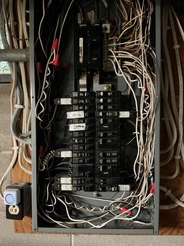 Installed a new dedicated 20-amp circuit for a basement sauna installation. Ran electrical wiring through basement floor joists from the main electrical panel to the sauna location. Installed an AFCI circuit breaker in the electrical panel and terminated a GFCI-protected outlet at the sauna location to meet current electrical code requirements. Coordinated and completed a live virtual inspection under state electrical permit ELE2610-03239.