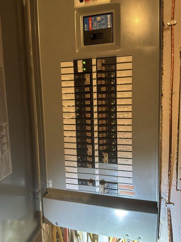 Completed cooling system maintenance check on 2018 ICP air conditioner unit (Model: N4A342AKN300). Upon inspection, discovered extensive ice buildup on evaporator coil and refrigerant lines indicating potential airflow restriction or refrigerant charge issue. Verified equipment specifications, confirmed all manufacturer warranties remain active through 2029, and documented system condition with photographic evidence of frosted coils and electrical panel configuration for further diagnostic evaluation.