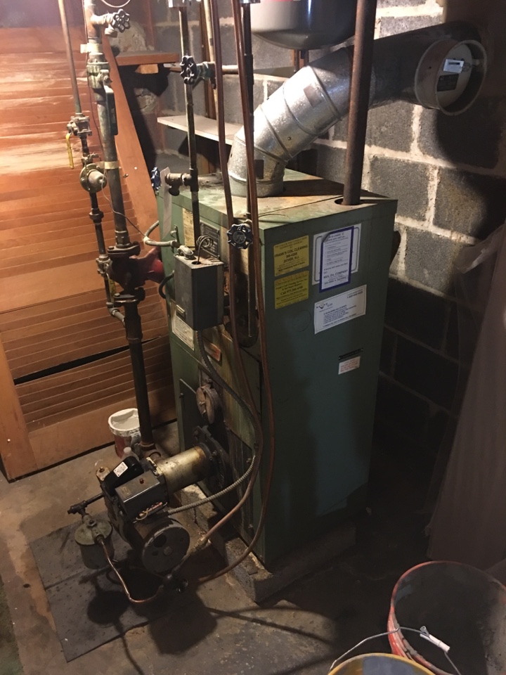 Oil boiler, clean and service