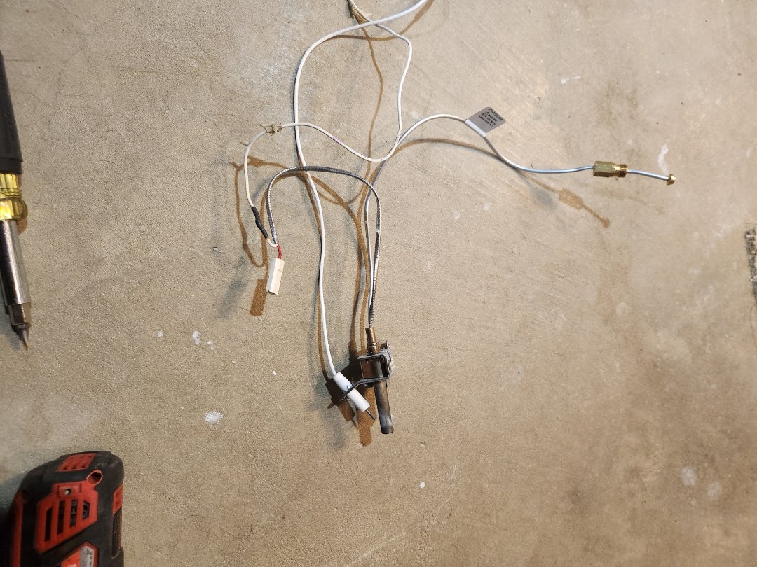 service call on Bradford White water heater had to replace pilot assembly 