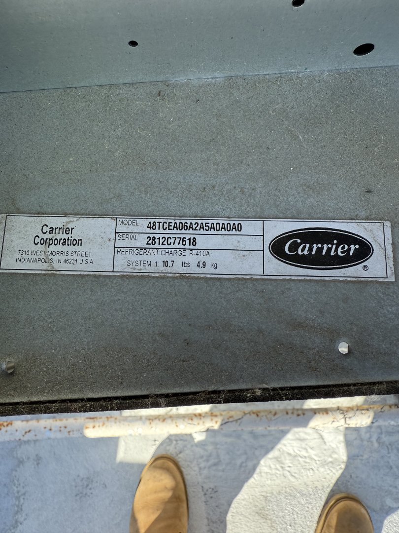 No heat Carrier roof top unit commercial service.   Replaced filters cleaned unit, found bad flame sensor.  Installation of hail guards due to hail damage on Carrier roof top unit.  