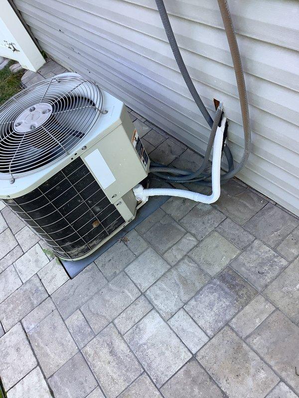 Responded to no-cooling call on attic-mounted air conditioning system over 10 years old. Customer reported complete system failure with no airflow, compressor not engaging, and unit unresponsive to power cycling attempts. Performed diagnostic evaluation of both indoor air handler and outdoor condensing unit, inspecting electrical components, thermostat communication, and operational controls to identify cause of system shutdown.