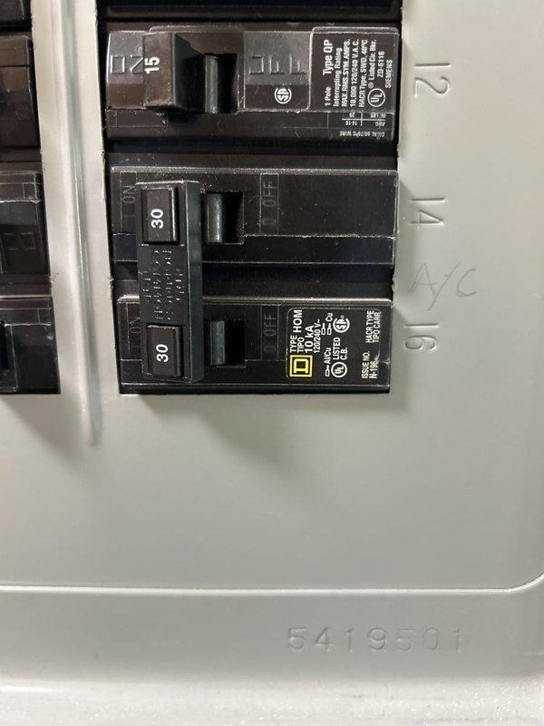 Conducted technical lead assessment for rooftop air conditioning system replacement. Accessed rooftop unit using two-ladder configuration and documented existing equipment through comprehensive photographs and video for installation planning team. Evaluated indoor air handler with uncased coil specifications requiring 21½" × 28" dimensions, inspected associated electrical panel confirming 30-amp breaker configuration for AC circuit, and assessed mechanical room layout including refrigerant line routing and existing ductwork connections to prepare detailed replacement estimate.