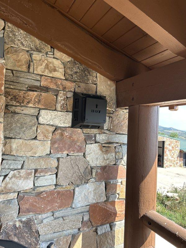 Conducted on-site evaluation for replacement of two gas fireplace units and a complete HVAC system upgrade. Assessed existing interior stone fireplace with gas insert and outdoor patio fireplace installation, documenting current conditions and equipment specifications. Evaluated second-floor HVAC system for heat pump integration and full system replacement, providing comprehensive estimate for complete heating and cooling solution.