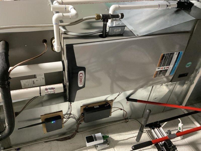 Completed annual CCP heating maintenance on a 3-year-old HVAC unit located in warehouse mechanical space. Performed comprehensive system inspection, verified proper operation of air handler and associated components, checked condensate drainage system and PVC piping connections, and confirmed all electrical controls and thermostat functionality with no issues found.