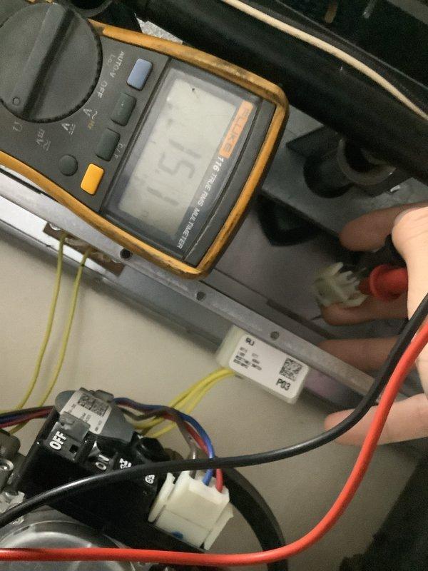Performed seasonal maintenance on two furnaces at the property, including system diagnostics and performance testing. Conducted electrical measurements using a digital multimeter to verify proper voltage and amperage at control circuits and contactors, with readings indicating normal operation. Measured supply air temperature at 133.3°F, confirming adequate heat exchanger performance and burner operation within manufacturer specifications.