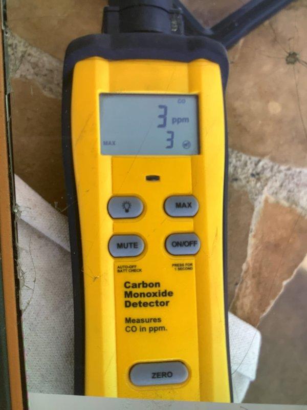 Responded to service call for gas fireplace that would ignite but shut down after 10-15 minutes of operation, with pilot light also extinguishing. Performed diagnostic testing using infrared thermometer to measure component temperatures and conducted carbon monoxide safety testing, which registered safe levels at 3 ppm. Identified intermittent flame failure issue causing premature shutdown of both main burner and pilot assembly, likely related to thermopile/thermocouple malfunction or gas valve sensing circuit.