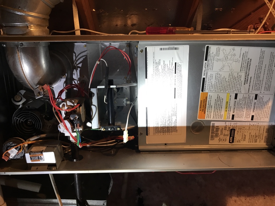Servicing two Carrier heating systems for our new customer at her home in Carrollton. 