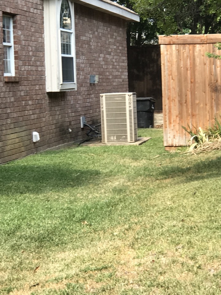 Performing a maintenance check on a Lennox ac unit and a Payne ac unit for a customer in Frisco, TX. 