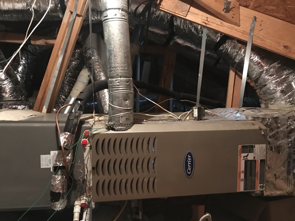 Repairing a Carrier heating system for a new customer in Frisco, TX. 