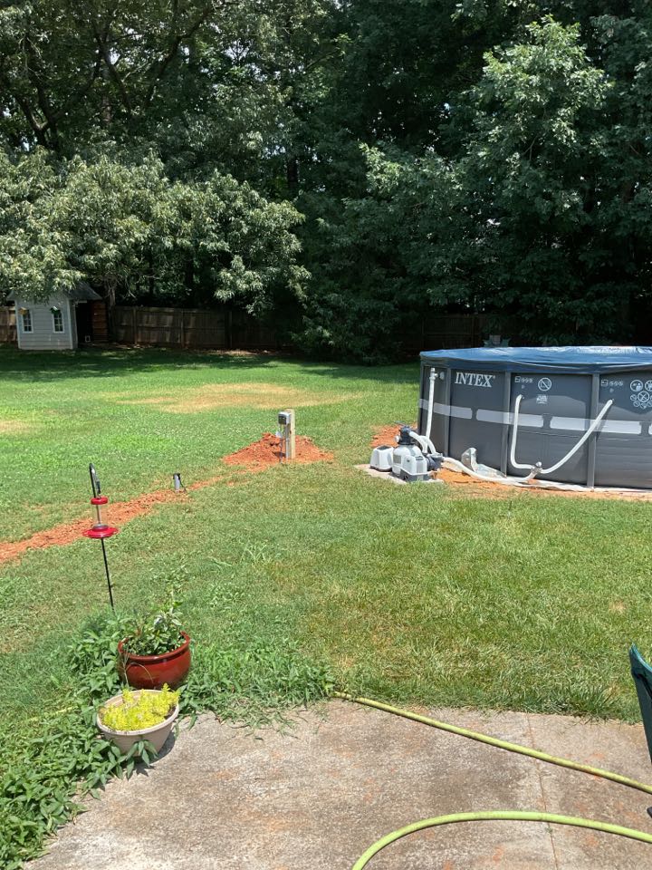 Pool circuit installation. 