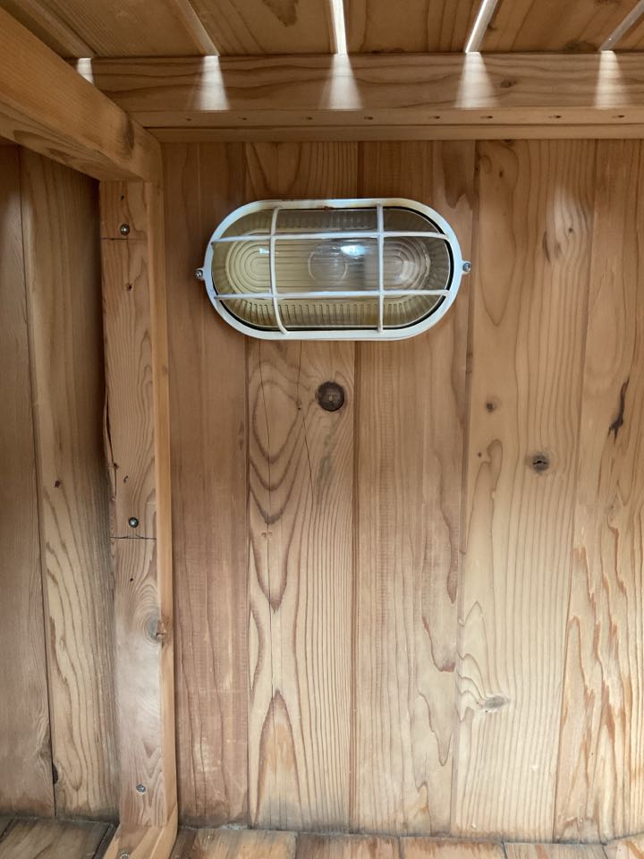 Troubleshoot sauna light fixture. 