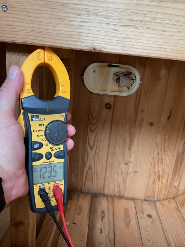 Troubleshoot sauna light fixture. 